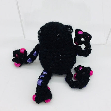Sparkly Black Fidget Frog