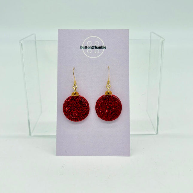 Glitter Bauble Earrings