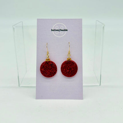 Glitter Bauble Earrings