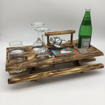 Wine Caddy - Live Edge Wood