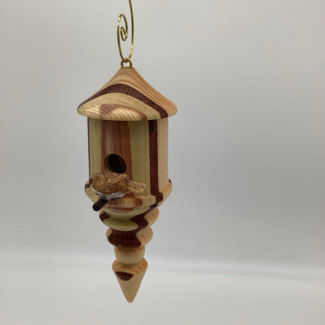 Wooden Birdhouse Ornament