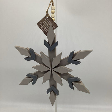 Wooden Snowflake-Grays