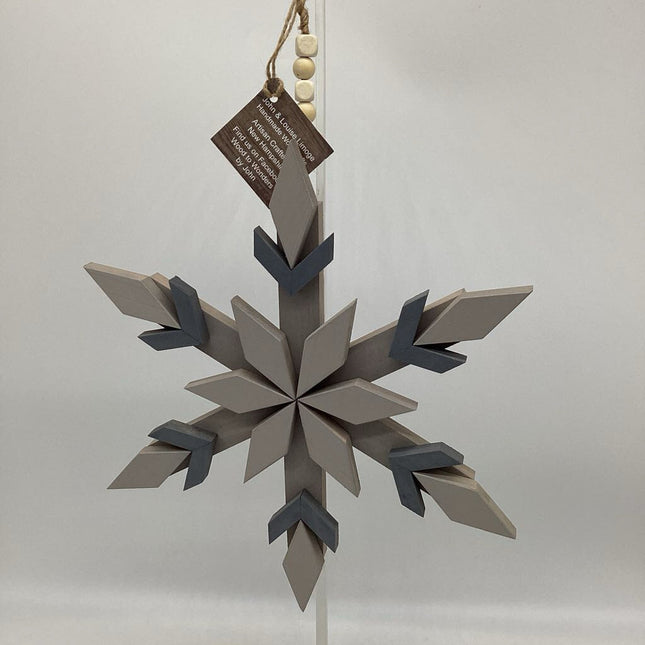 Wooden Snowflake-Grays