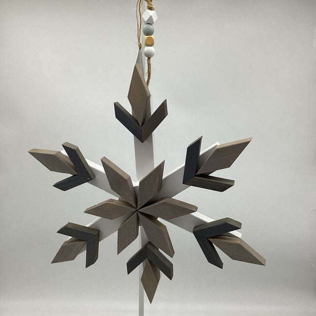 Wooden Snowflake-Grays