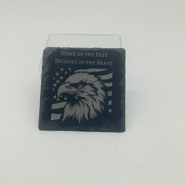 Slate Coaster Square Eagle