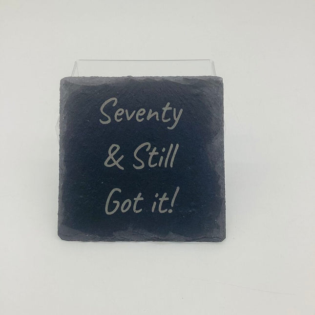 Slate Coaster Square Seventy