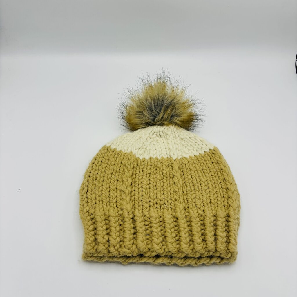Hat Color Block Peanut and Cream