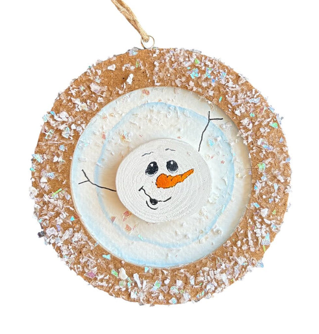 ornament, snowman in center, no hat