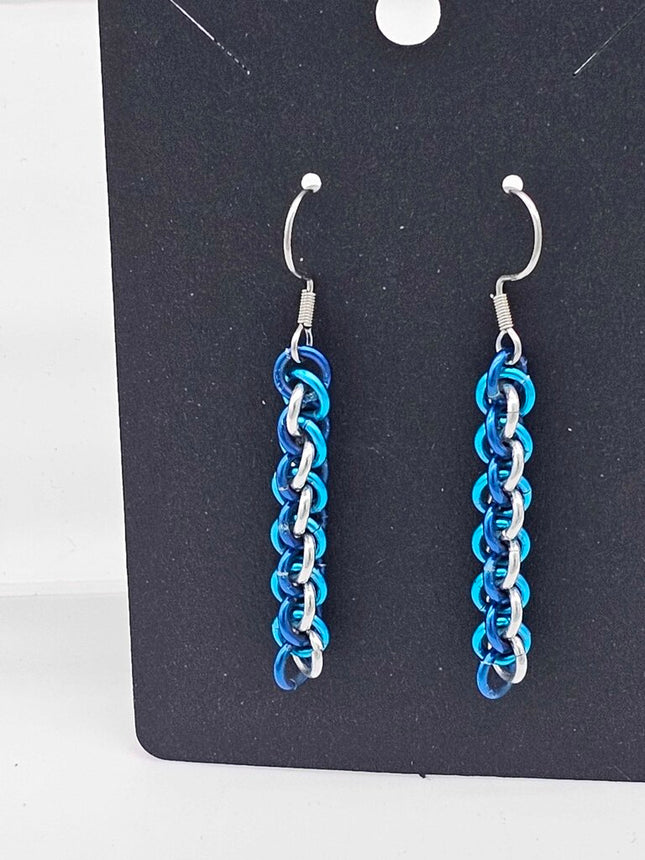 Blue, Turquoise, Silver JPL Earrings