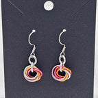 silver, pink, dark pink, gold, orange