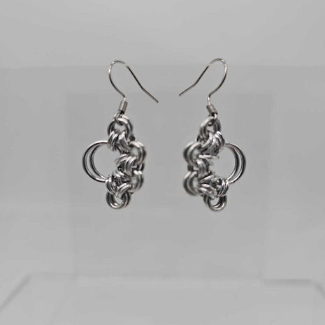 Small Silver Paw Print Earrings