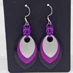 black, silver, purple