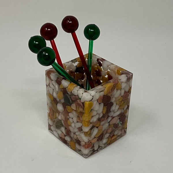 Resin-Holder-Toothpick-Drink Stick-Q-Tip Square