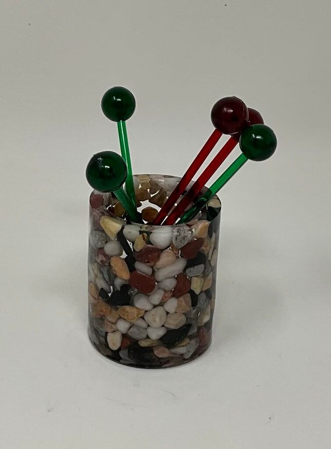 Resin-Holder-Toothpick-Drink Stick-Q-Tip Round