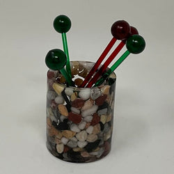 Resin-Holder-Toothpick-Drink Stick-Q-Tip Round - view 1