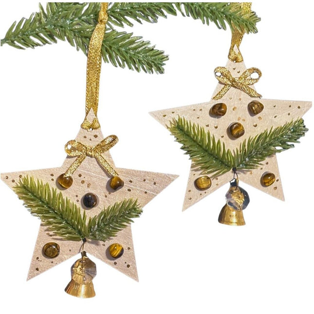 Tigers Eye Star Ornament
