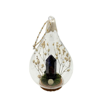 Fluorite Tower Glass Drop Ornament
