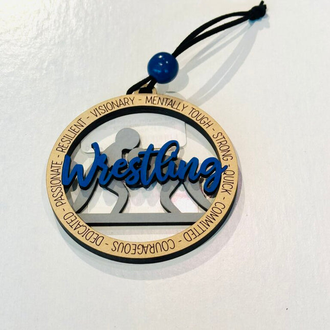 Ornament - Wrestling - Blue