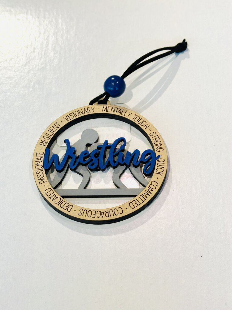 Ornament - Wrestling - Blue