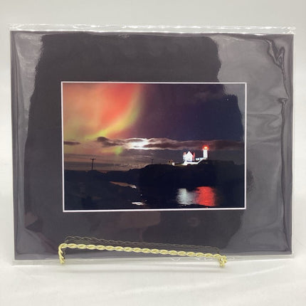 5X7 Nubble Light Aurora Lights Yellow/Red BLACK MAT