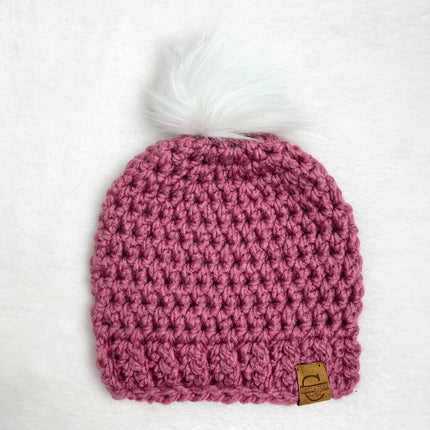 Pom Pom Hat (6-18 month) - Rose