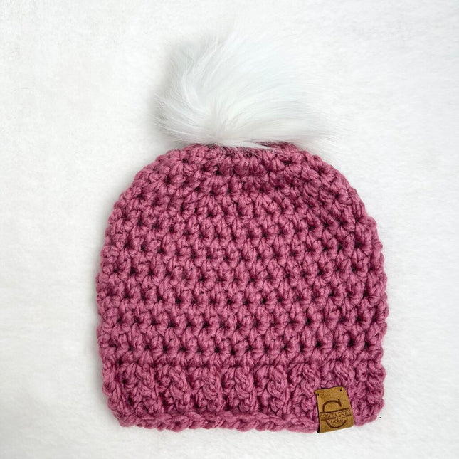 Pom Pom Hat (6-18 month) - Rose