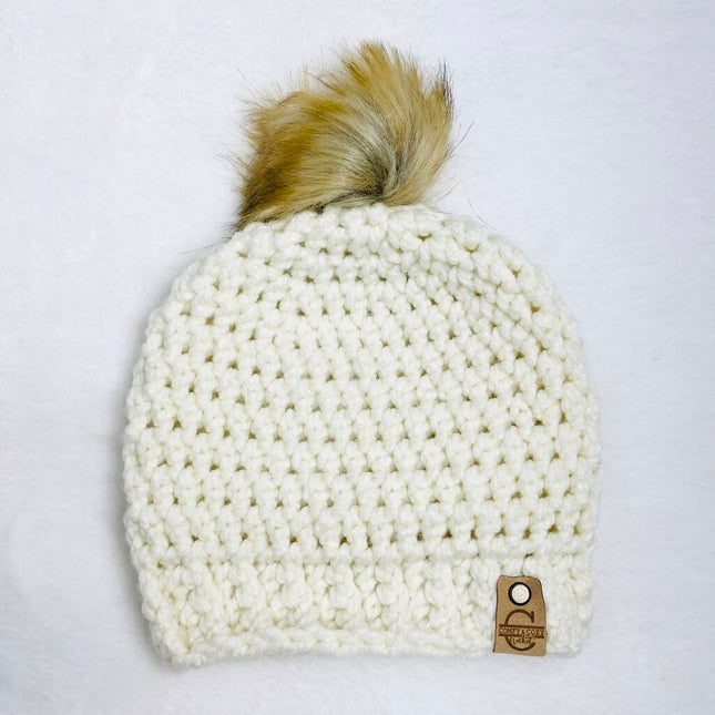 Pom Pom Hat (Child) - Off White