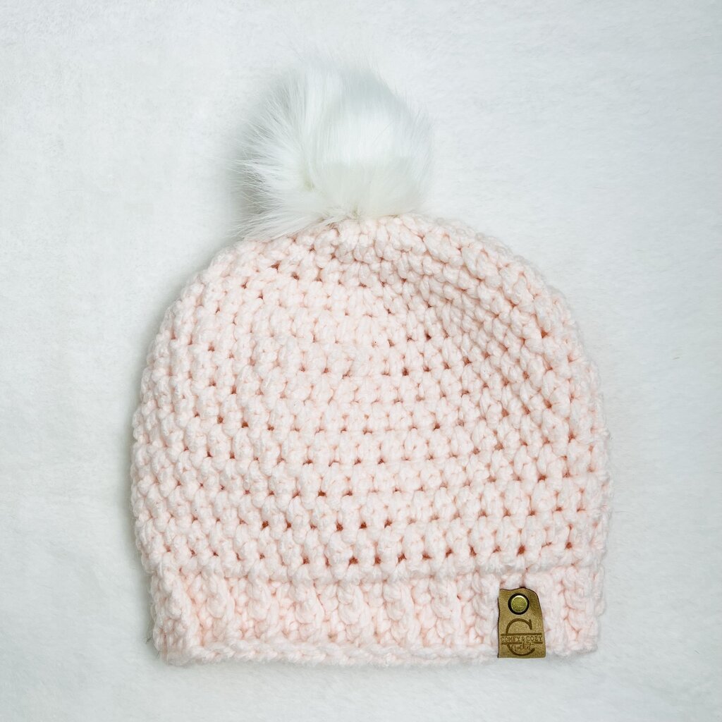 Pom Pom Hat (Adult) - Appleblossom
