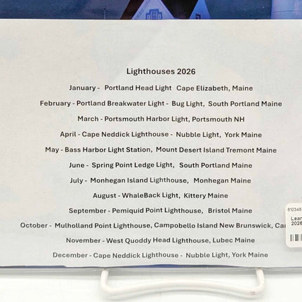2026 Calendar Lighthouses