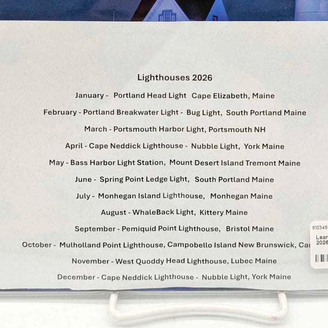 2026 Calendar Lighthouses