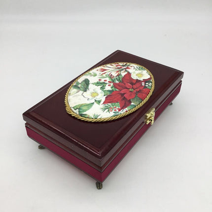 Poinsettia Floral Spray Red Box