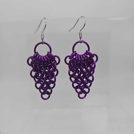 Purple Fan Earrings