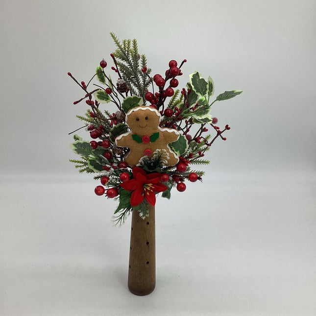 Felt Gingerbread Man Cone Spool