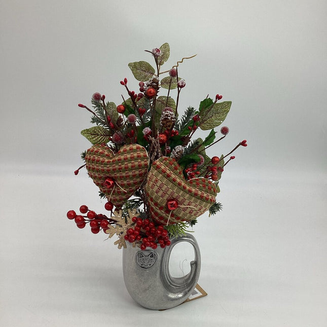 Horn Cup with Fox Red Green Heart