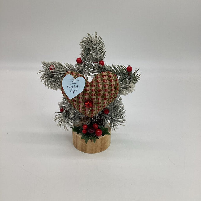 Greenery Star with Red Green Heart