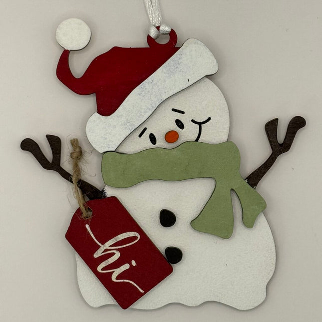 Hi! Snowman Ornament