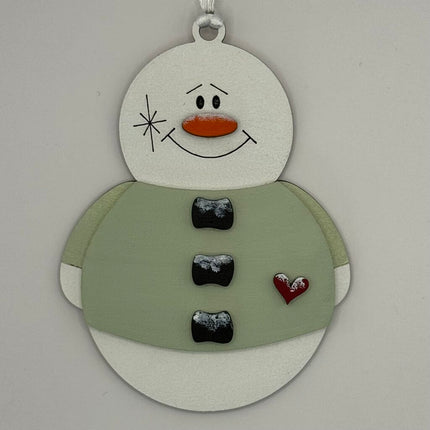 Roly Poly Snowman Ornament