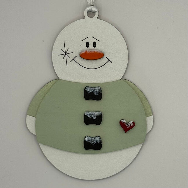 Roly Poly Snowman Ornament