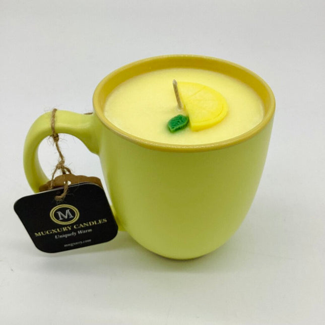 Juicy Lemon - Mug Candle (Yellow Pastel) - 100% Soy Wax