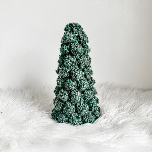 Medium Crochet Bobble Tree in Kale