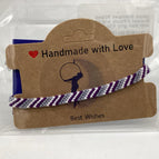 Purple, and white with thick grey