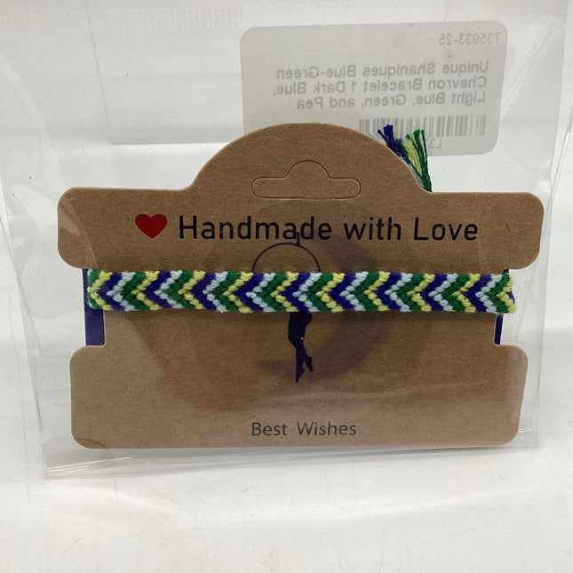 Blue-Green Chevron Bracelet 1