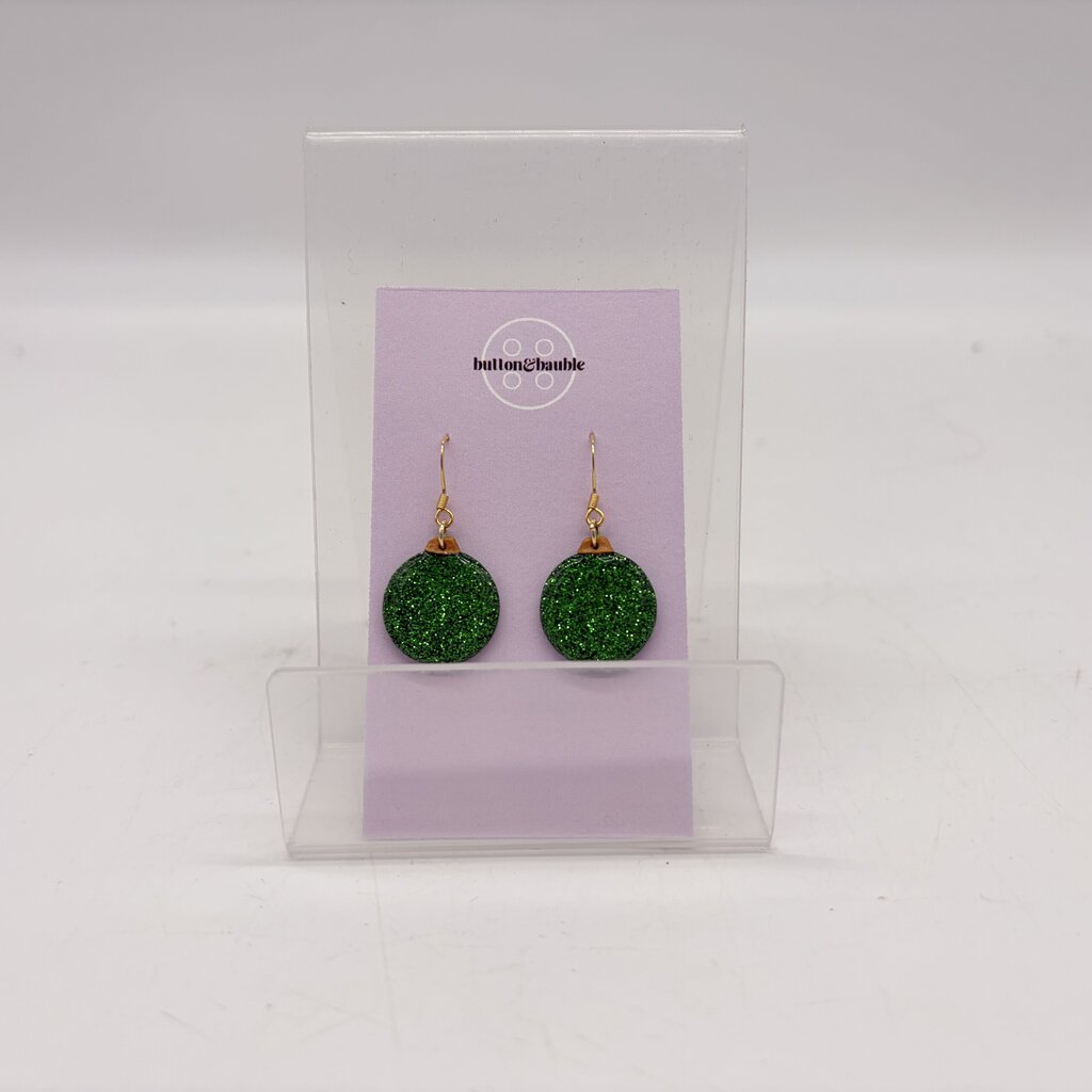 Glitter Bauble Dangle Earrings