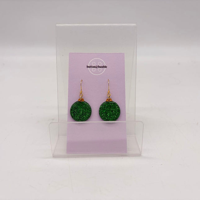 Glitter Bauble Dangle Earrings