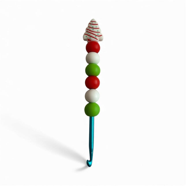 Ergonomic beaded crochet hook 5mm Tree cake