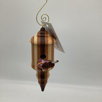 Wood Birdhouse Ornament