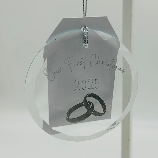 Our First Christmas Glass Ornament