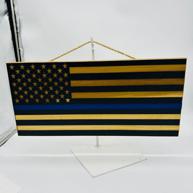 American Flag Blue Line