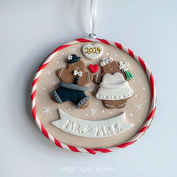 GINGERBREAD MR & MRS ornament - view 1