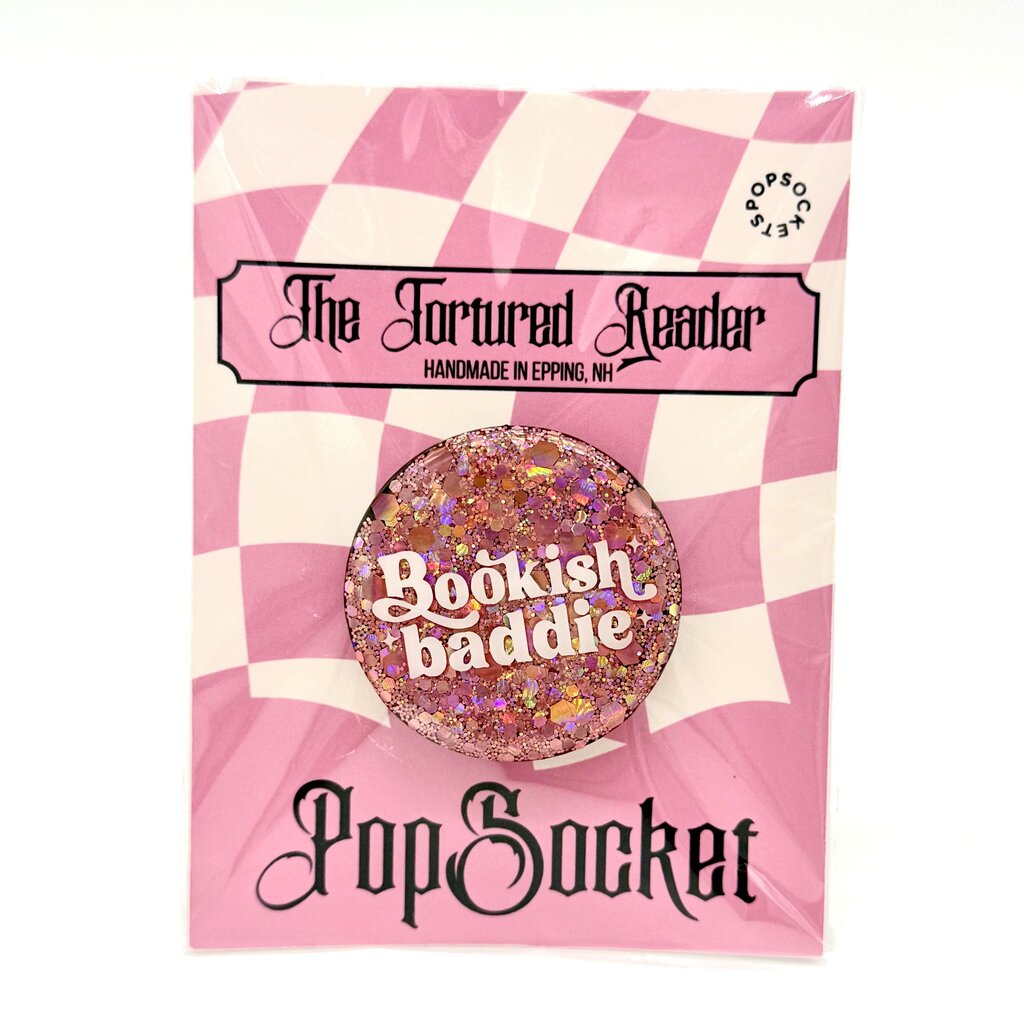 Bookish Baddie Pink Glitter PopSocket